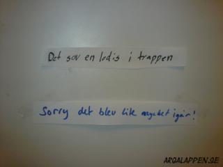 En tänktvärd lapp inför midsommarfirandet